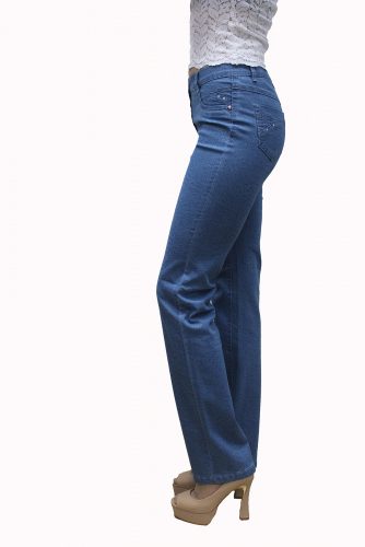 Слегка приуженные голубые джинсы (ряд 46-58) арт. S70688А-2464-3