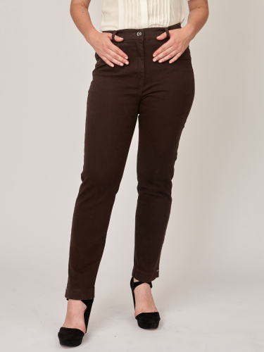 Слегка приуженные джинсы коричневые ЕВРО (ряд 48-60) арт. M-BL75033-1752-5