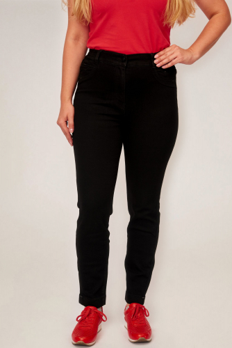 Слегка приуженные черные джинсы (ряд 46-58) арт. M-BL73113-4116-7