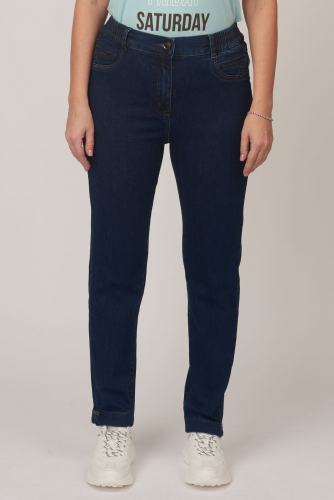 Слегка приуженные синие джинсы ЕВРО (ряд 46-58) арт. M-BL75044-4108-1