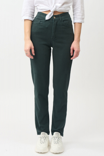 Изумрудно-зелёные джинсы МОМ (ряд 25-30) арт. W1039-23