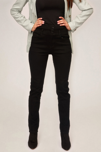 Зауженные черные джинсы (ряд 42-54) арт. SK417-CM61