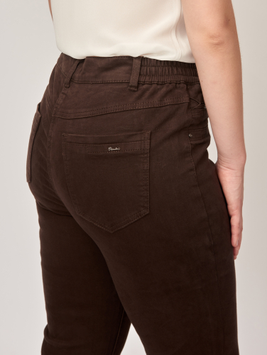 Слегка приуженные джинсы коричневые ЕВРО (ряд 48-60) арт. M-BL75033-1752-5