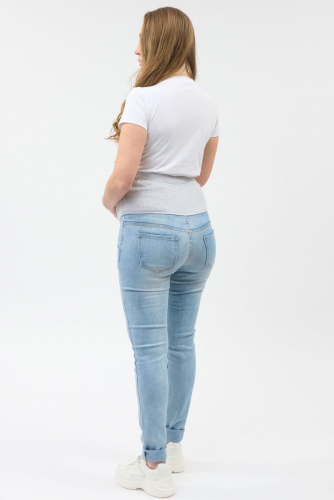 Голубые джинсы для беременных (ряд M-2XL) арт.M690-3265-3