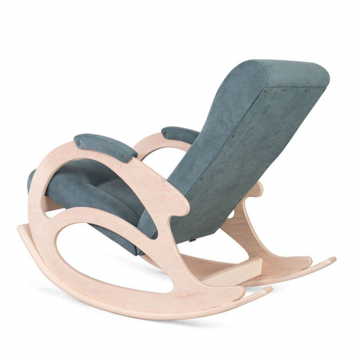 Кресло-качалка Коо-5 (беленый дуб   09 - бирюзовый)