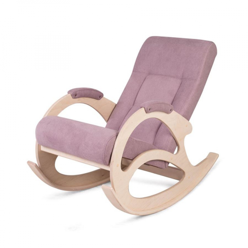 Кресло-качалка КОО-5 (беленый дуб  08 - розовый)