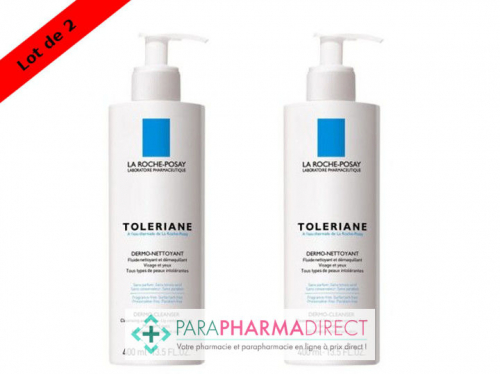 La Roche Posay Toleriane Dermo-Nettoyant Fluide Visage & Yeux 2x400mlLot  × 2