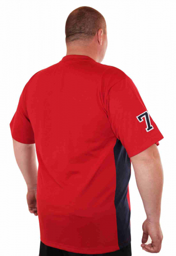 Спортивная мужская футболка с аппликацией-номером на рукаве Разбавь гардероб стильной яркой вещью. Сочетается с джинсами, шортами, бриджами №160 ОСТАТКИ СЛАДКИ!!!!