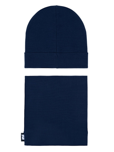 Комплект (шапка, снуд) 13-161U; темно-синий