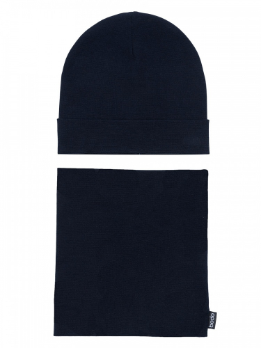 Комплект (шапка, снуд) 13-179U; темно-синий