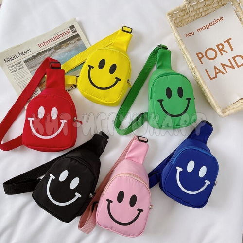 Сумка через плечо детская СМАЙЛ в ассортименте, schp_smile_pink, schp_smile_red, schp_smile_black