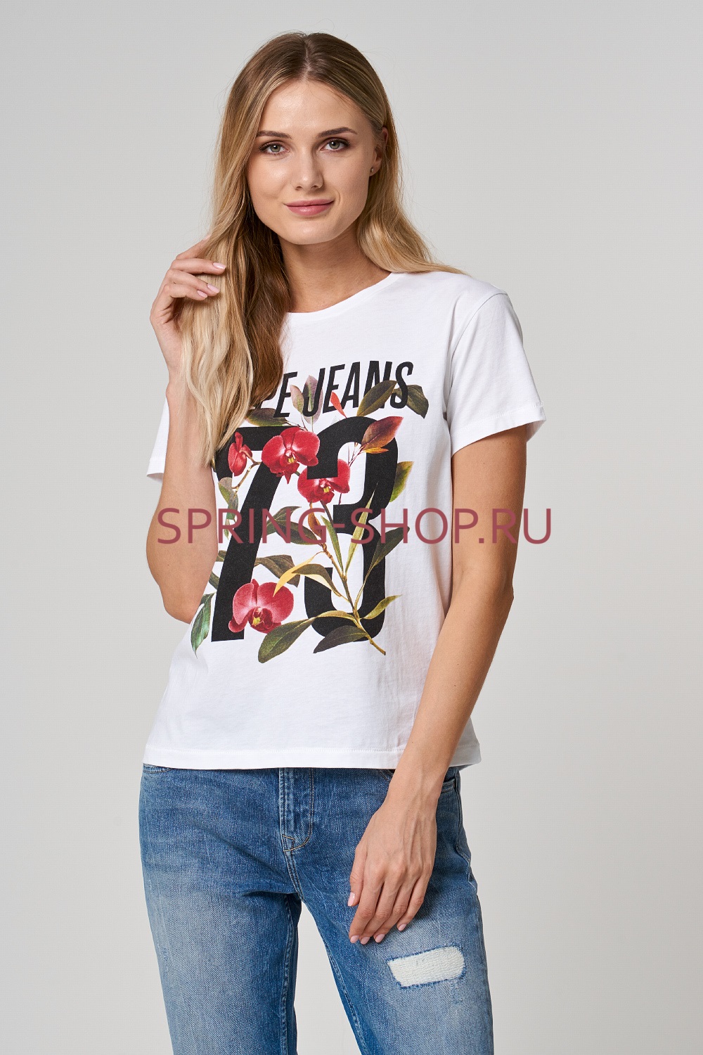 ЖЕНСКАЯ ФУТБОЛКА ТРИКОТАЖНАЯ PL504069 БЕЛЫЙ 220534000