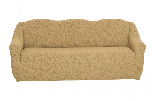 Чехол Жаккард на 3-х местный диван без оборки, цвет Медовый