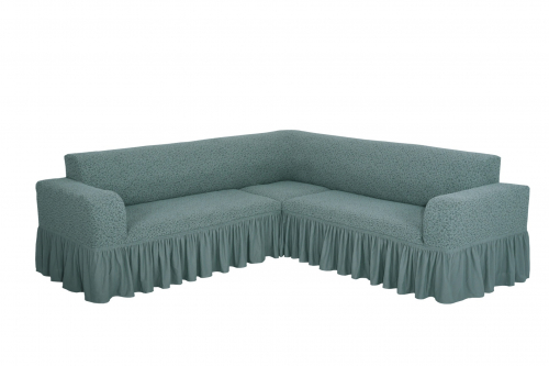 Чехол Жаккард на угловой диван, цвет Серый
