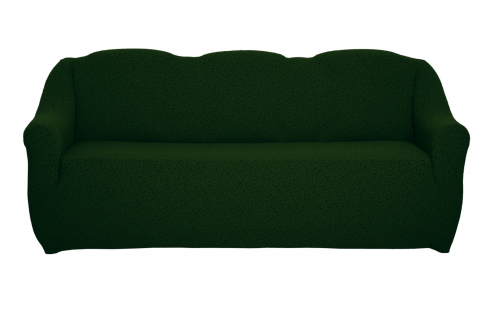 Чехол Жаккард на 3-х местный диван без оборки, цвет Зеленый
