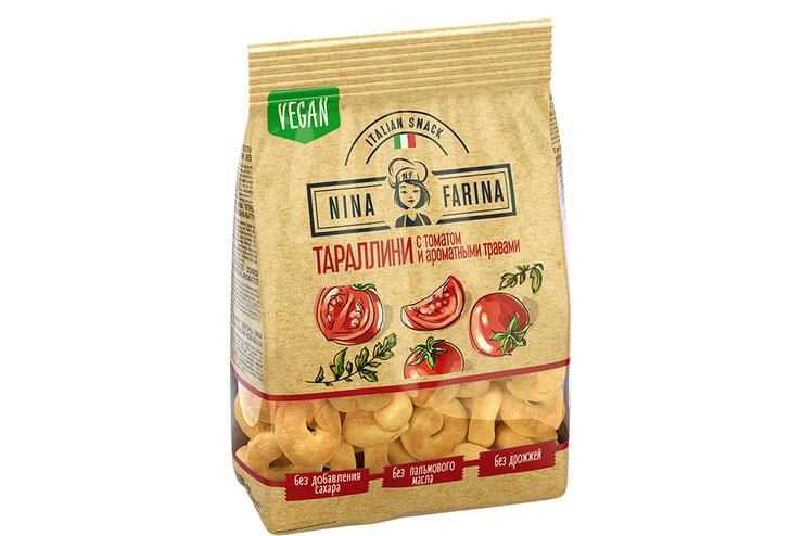 «Nina Farina», тараллини с томатом и ароматными травами, 180 г
