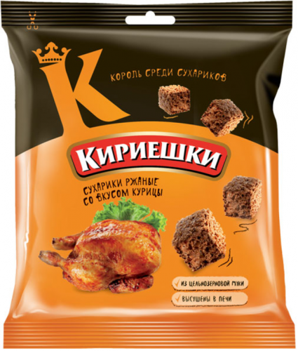 «Кириешки», сухарики со вкусом курицы, 40 г