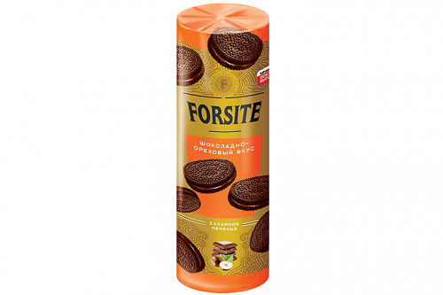 «Forsite», печенье–сэндвич с шоколадно-ореховым вкусом, 220 г