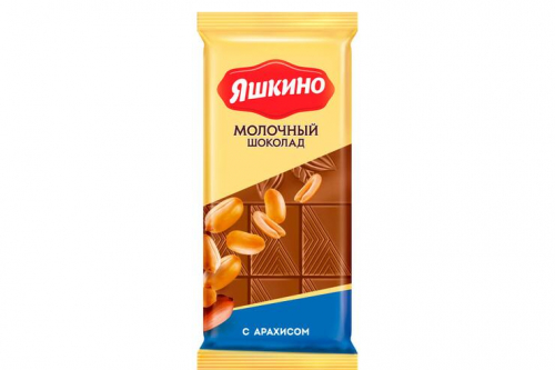 «Яшкино», шоколад молочный с арахисом, 90 г