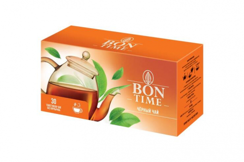 «Bontime», чай черный, 30 пакетиков без ярлычка, 60 г