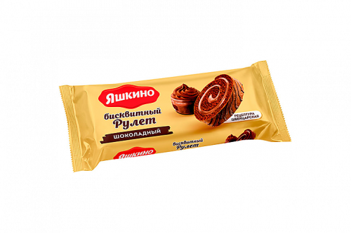 «Яшкино», рулет бисквитный шоколадный, 200 г