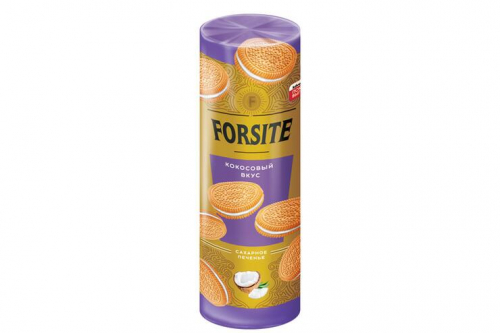 «Forsite», печенье-сэндвич с кокосовым вкусом, 220 г