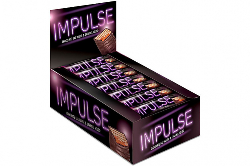 Вафли «Impulse» с мягкой карамелью в глазури, 16 г (упаковка 24 шт)
