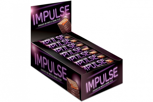 Вафли «Impulse» с мягкой карамелью в глазури, 16 г (упаковка 24 шт.)