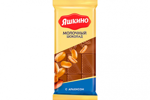 «Яшкино», шоколад молочный с арахисом, 90 г