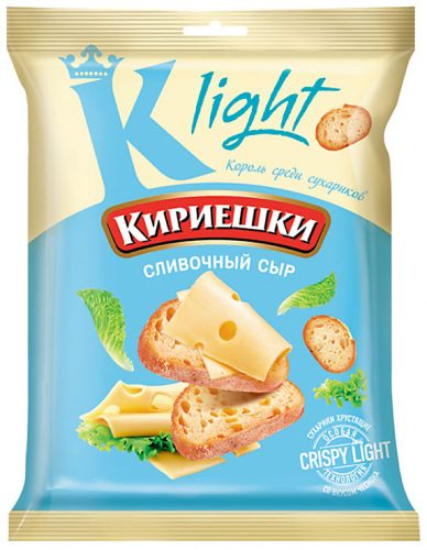 «Кириешки Light», сухарики со вкусом сливочного сыра, 33 г