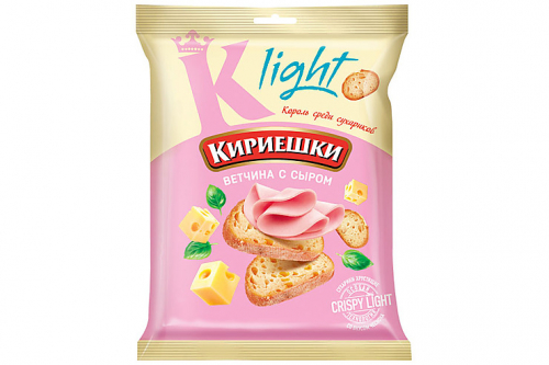 «Кириешки Light», сухарики со вкусом ветчины с сыром, 80 г