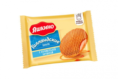 «Яшкино», вафли «Голландские» с карамельной начинкой, 36 г (упаковка 16 шт)