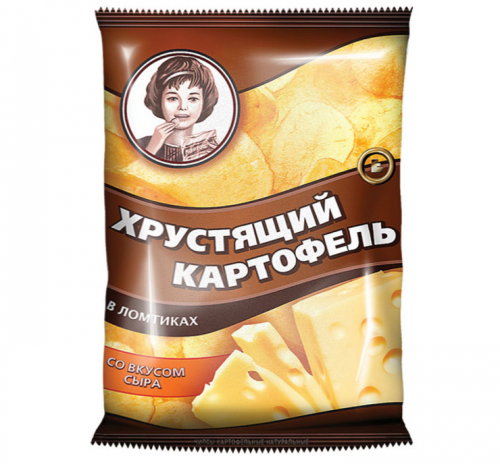 «Хрустящий картофель», чипсы со вкусом сыра, произведены из свежего картофеля, 40 г