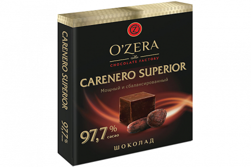 «O'Zera», шоколад Carenero Superior, содержание какао 97,7%, 90 г