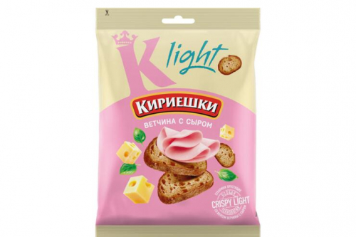 «Кириешки Light», сухарики со вкусом ветчины с сыром, 80 г