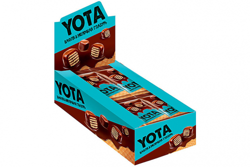 «Yota», драже вафля в молочно-шоколадной глазури, 40 г (упаковка 16 шт)