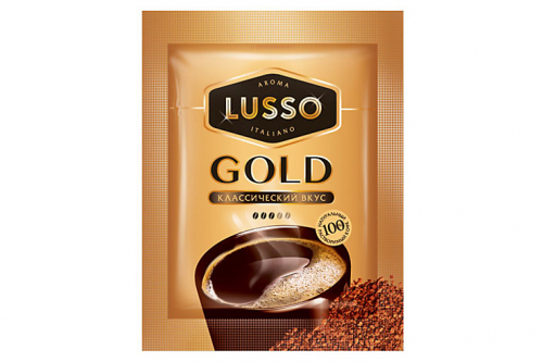 «LUSSO», кофе Gold, растворимый, 2 г (упаковка 80 шт.)