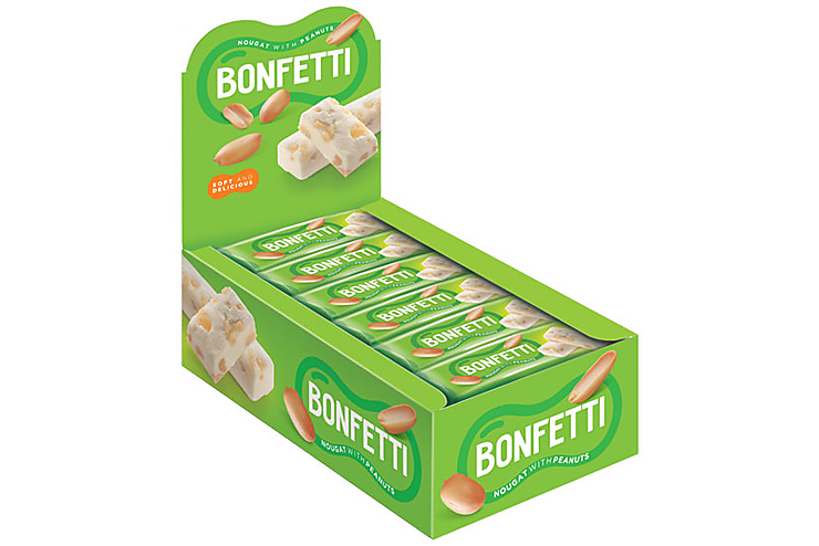Батончик Bonfetti, 25 г (упаковка 18 шт)