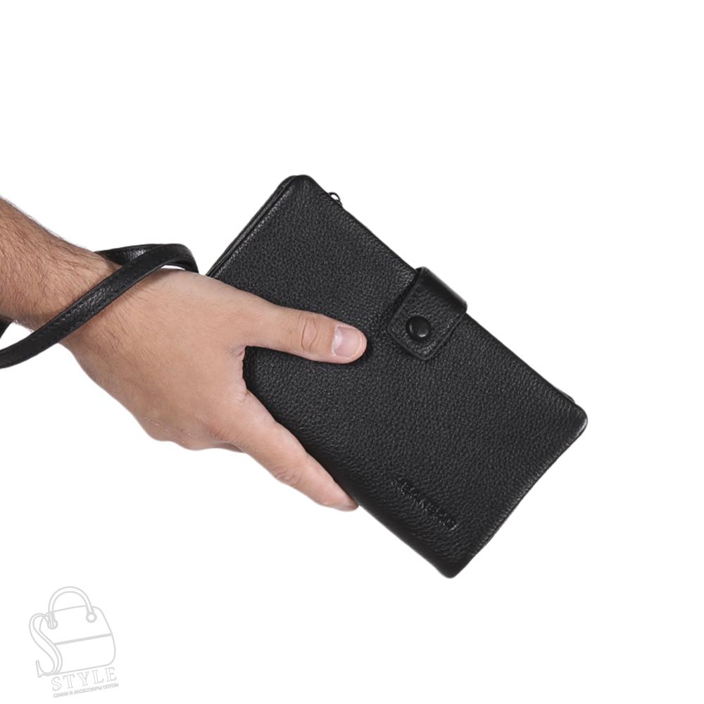 Клатч мужской кожаный 329-1H black Heanbag