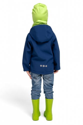 Куртка для мальчика Smail (Softshell) Т.синий-салатовый