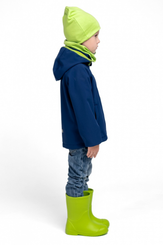 Куртка для мальчика Smail (Softshell) Т.синий-салатовый