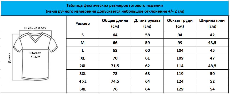 Размеры готовой. Размеры готовой