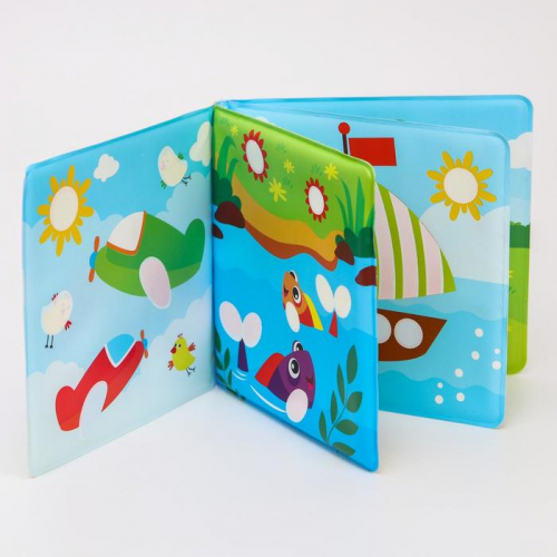 Книжка для игры в ванной «Рисуем пальчиками: окружающий мир», многоразовая водная раскрасска/игрушка