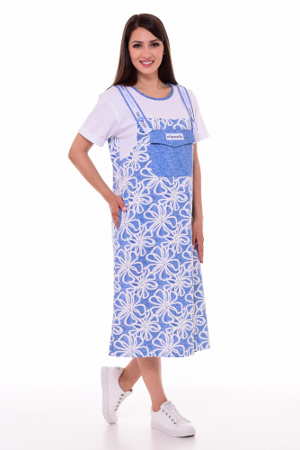 Платье женское 4-089а (голубой)