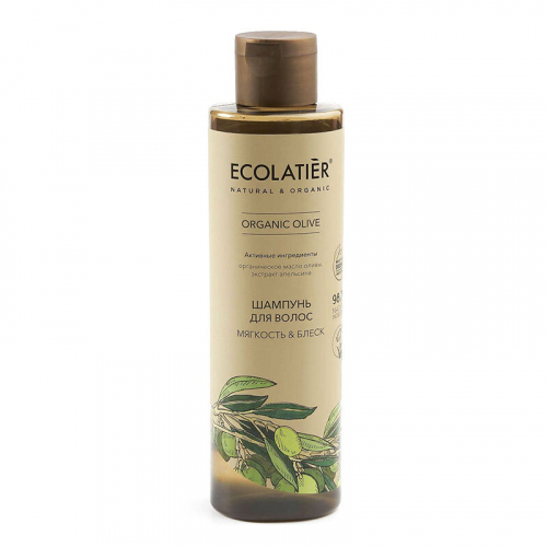 ECL GREEN Olive oil/2637/ Шампунь для волос Мягкость & Блеск, 250 мл