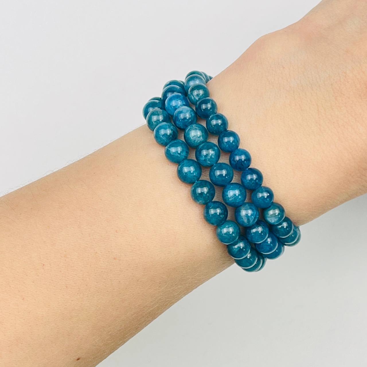 Радуга Самоцветов Бусины для украшений из Апатита (62 бусины)