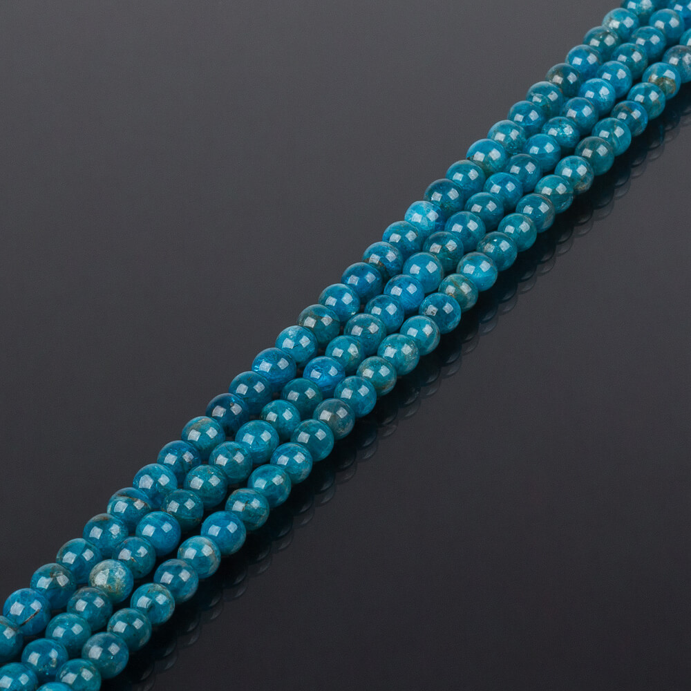 Радуга Самоцветов Бусины для украшений из Апатита (62 бусины)