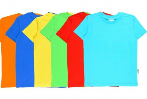 футболка подростковая  цветная 10- 15лет 