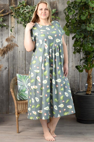 Натали 37, Женское платье с принтом авокадо