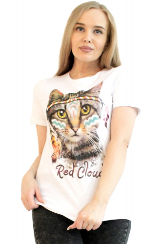 Грация, Женская футболка с принтом котик